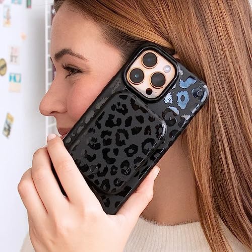 Stylish Hot Pink Leopard VELVET CAVIAR Magnetic Power Bank – Mag Safe Compatible Slim Charger for i Phone 12, 13, 14, 15 – Fast 5000 m Ah Portable Battery Pack with USB-C for Effortless Charging on the Go