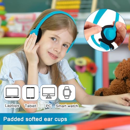 Yunsailing 30-Pack Classroom Headphones – Lightweight & Durable On-Ear Headsets with 3.5 mm Jack for Engaging Learning – Cheerful Light Yellow Color for Students and Teachers in Educational Settings