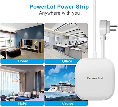 Travel-Ready Power Strip with 20 W USB-C Charging, 6 FT Extension Cord, ETL Certified Flat Plug Power Strip for i Phone 14/13/12 Pro Max and i Pad Pro/Air – Compact Mini Power Solution for Home and Office, High-Speed Device Charging