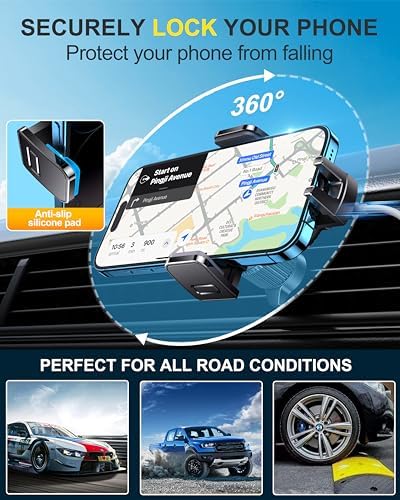 Elevate Your Driving Experience with the 15 W Fast Wireless Car Charger – Innovative Auto-Clamping Phone Holder for Effortless i Phone and Samsung Compatibility – Secure Air Vent Mount for Safe Charging and Enhanced Navigation