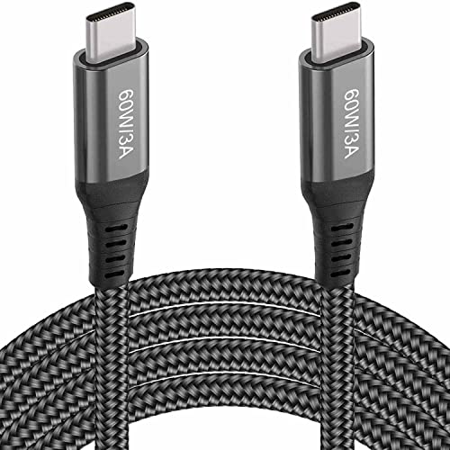 15 FT USB-C to USB-C Charging Cable (2 Pack, 60 W) – High-Speed Data Transfer & Power Delivery for i Phone 15 Pro, Samsung Galaxy S23/S22, Google Pixel 6 Pro, and More – Ultimate Compatibility & Durability for On-the-Go Charging Solutions