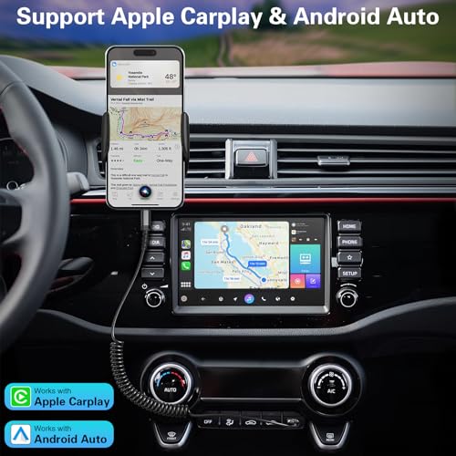 Canjoy 6 FT Retractable Coiled USB C Cable for Car – 5-Pack Fast Charging Cords Compatible with Car Play & Android Auto, Ideal for i Phone 16/15 and Samsung Galaxy S24/S23/S22 – Durable, Tangle-Free Design for Ultimate Convenience