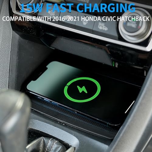 Elevate Your Driving Experience with the Xipoo Magnetic Wireless Charger Pad for 2016-2021 Honda Civic – Fast Charging Solution for Effortless Power on the Go, Seamless Installation, and Sleek Design for Modern Motorists