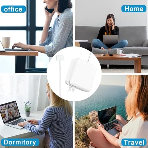High-Efficiency 45 W Mac Book Pro Charger – Premium Replacement AC Power Adapter with T-Tip Connector for Mac Book Air & Pro (2012-2017) – Rapid Charging, Advanced Safety Mechanisms & Broad Compatibility for 11/13/15/17 Inch Models – Sturdy, User-Centric Design Backed by 1-Year Warranty and Exceptional Customer Support