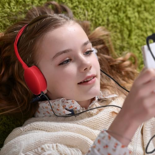 Flutesan 30 Pack Kids Adjustable Wired Headphones – Premium On-Ear Stereo Sound Earbuds for Classroom and Travel – Lightweight, Durable Design for Boys and Girls – Ideal Tangle-Free Audio Solution for Laptops, Tablets, and More