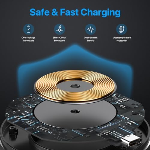 Rapid Charge 30 W Wireless Charging Pad for i Phone 15-8, Samsung Galaxy S24-S8, Air Pods & More – Ultra-Fast Qi-Certified Charger for Home & Office, Sleek Design for Clutter-Free Charging Experience