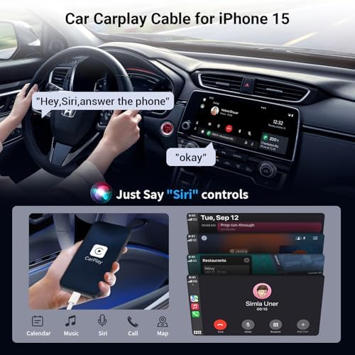 Essri 3-Pack Carplay USB A to C Cable for iPhone 16/15 Pro Max,USB C Car Charger Cable 3FT,Fast Charging Cord Compatible with iPad Pro/Air/Mini, for Apple 16/15 Series,for Samsung,Blue – Enhanced Compatibility and Speed