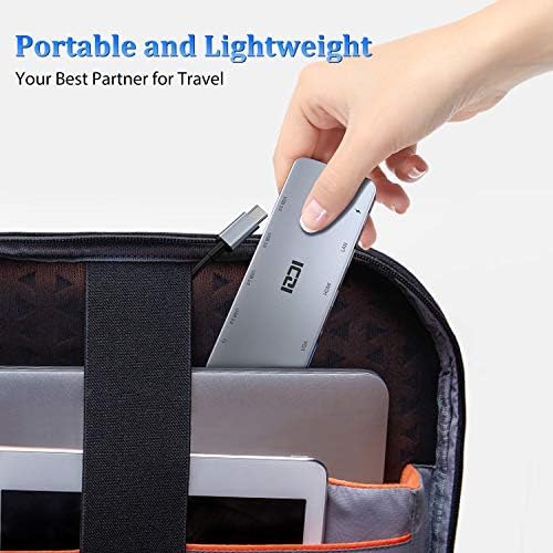 Transform Your Workspace with the ICZI 11-in-1 USB C Hub Multiport Docking Station – Triple HDMI Display, VGA, 100 W Power Delivery, and Enhanced Connectivity for Mac Book, Laptops, and PCs – Ultimate Solution for Seamless Device Integration and High-Speed Performance