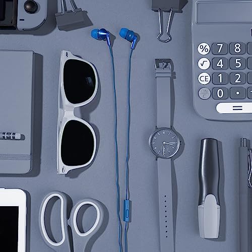 Panasonic Ergo Fit Wired Earbuds with Microphone – Superior Sound Quality with Ergonomic Comfort, Universal 3.5 mm Jack Earphones for Phones and Laptops in Stylish Metallic Purple – Custom-Fit Earpieces (S/M/L) for Optimal Audio Experience and Hands-Free Calls – RP-TCM125-VA