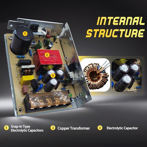 High-Performance 600 W AC to DC Power Adapter – Universal 110 V/220 V Input to Stable 12 V Output – Perfect for LED Lighting, CCTV Surveillance, and RV Power Solutions – Robust 50 A Switching Regulator for Dependable Energy Delivery and Enhanced Device Compatibility