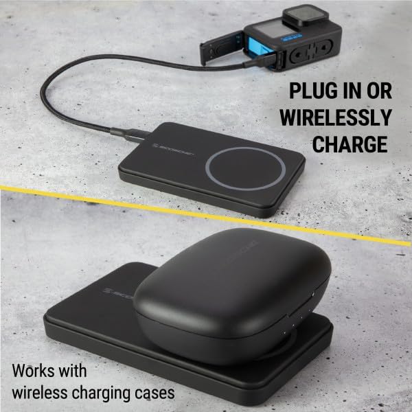 Scosche PB10 PD-SP Go Bat 10000 m Ah Dual Port Portable Power Bank – 20 W USB-C & 18 W USB-A Fast Charging Battery Pack for i Phone & Android Devices – Ultimate Travel Companion for Quick, Reliable Charging Solutions