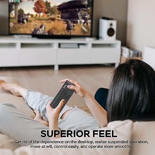 K808 Ultra-Thin Bluetooth Mini Keyboard with Touchpad – Dual Mode Connectivity (Bluetooth 5.1 & 2.4 G) for i Pad, Mac, Windows, Android – Backlit and USB-C Rechargeable – Portable Design for Travel, Office, and Home Use – Effortless Navigation and Enhanced Productivity in Sleek Black