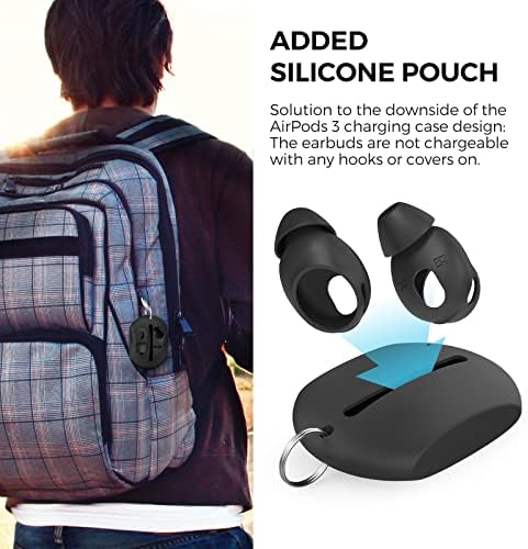 Aha Style Premium Silicone Ear Tips for Air Pods 3 (2021) – 3 Pairs in Large, Medium, and Small Sizes for Maximum Comfort and Noise Isolation – Ideal Apple Air Pods Accessories for Audiophiles Seeking Superior Sound Quality and Enhanced Listening Experience