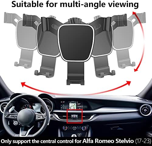 Alfa Romeo Giulia 2017-2025 Car Phone Holder – Premium Gravity Linkage Mobile Mount for Enhanced Navigation & Interior Elegance, Tool-Free Installation with Adjustable Viewing Angles for Optimal Safety and Convenience