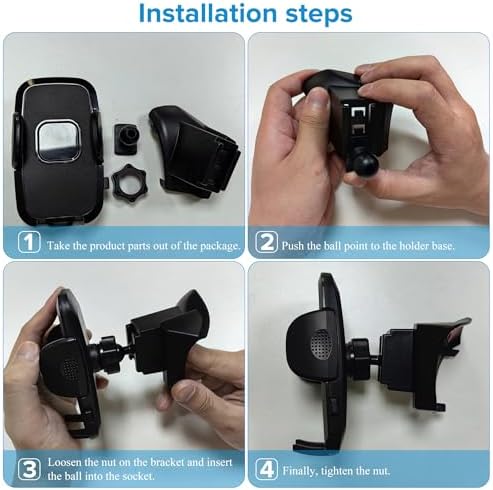 Premium Adjustable Car Cell Phone Holder Mount for Toyota Highlander & Crown 2022-2024 – Secure Dashboard Bracket Designed for 4.0″-7.0″ Smartphones – Ultimate Convenience & Safety Accessory for Drivers