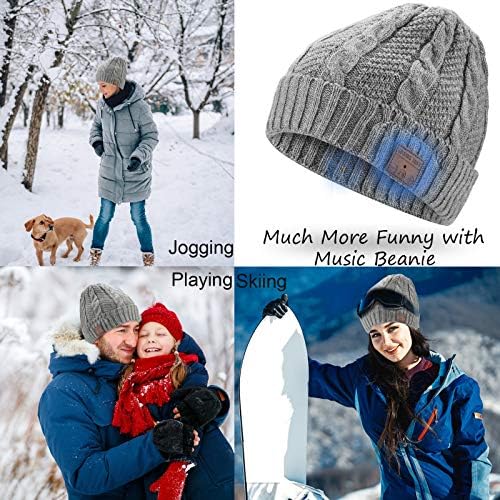 Stay Warm and Tune In: Bluetooth V5.0 Music Beanie for Hands-Free Winter Adventures, Cozy Comfort, and Stylish Outdoor Listening – Perfect Unisex Cap for Active Lifestyles