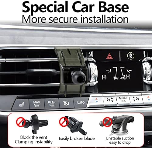 Custom-Fit Gravity Phone Holder Mount for 2024-2025 BMW X5, X6 & 2023-2025 X7 – Premium Car Accessory for Seamless Navigation and Connectivity – Tool-Free Installation, Robust Build, 360-Degree Rotatable Design – Elevate Your Modern BMW Driving Experience