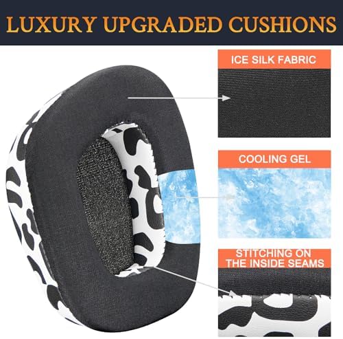Transform Your Gaming Setup with SOULWIT Cooling-Gel Earpads for Corsair Void Series – Luxurious Ice Silk Fabric for Ultimate Comfort and Superior Sound Enhancement – Perfect Replacement Cushions for Void, Void Pro, Void Elite & Surround Wired/Wireless Gaming Headsets – Striking Red Storm Aesthetic for Unmatched Style and Performance