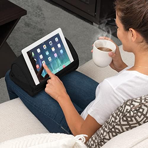 Enhance Your Tablet Experience with the Lap Gear Original Microbead Pillow Stand – Ergonomic, Portable Black Holder with Built-In Phone Pocket for All Tablet Sizes – Ideal for Home, Travel, and Comfort-Focused Viewing – Supports Better Posture and Reduces Strain – Lightweight, Stylish Design for Easy Use Anywhere