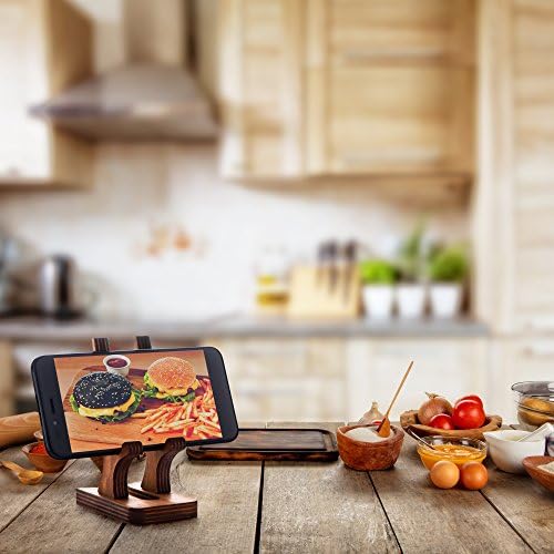 Rostmary Eco-Friendly Birch Plywood Tablet and Phone Stand – Stylish Desktop Dock for i Phone, i Pad, Samsung, and More – Versatile Lightweight Holder for E-Readers, Makeup Mirrors, Artwork, and Photos – Enhanced Stability for Ultimate Organization and Convenience