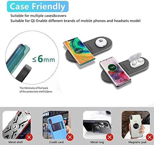 40 W Dual Fast Wireless Charging Pad – Efficient 20 W Charging for i Phone 16-11, Air Pods & Samsung Galaxy – Sleek Design for Home & Office Use – Versatile Charging Station with Enhanced Compatibility and Speed