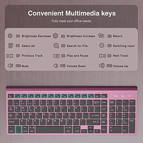 Sleek JOYACCESS J Wireless Keyboard – Ultra-Compact 2.4 G Slim Design with Numeric Keypad for Effortless Typing on Laptops, Mac Book Air, and PCs – Elegant Silver & White Finish for Modern Workspaces – Perfect for Professionals and Students Seeking Enhanced Productivity