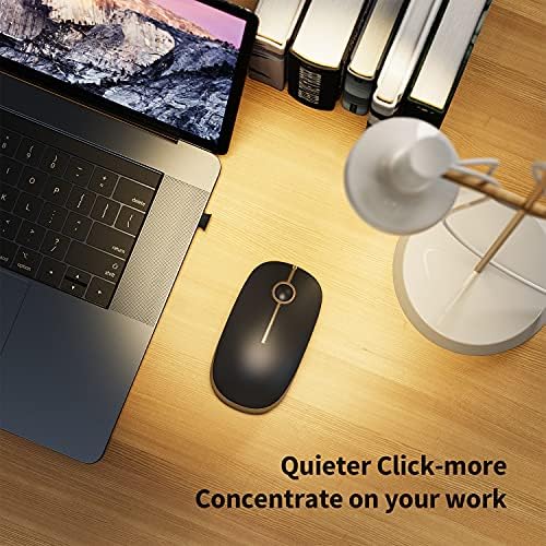 Sleek Vssoplor Wireless Mouse – Ultra-Slim Silent Optical Companion for Laptops & PCs | 2.4 GHz Nano Receiver, Perfect for Quiet Workspaces & Travel | Enhanced Compatibility for Windows, Mac & Linux