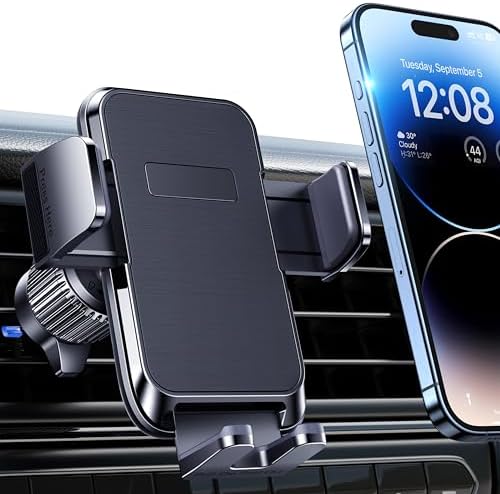 Military-Grade Suction Car Phone Holder – 3-in-1 Versatile Mount for Dashboard, Windshield & Air Vent – Universal Fit for i Phone & Android – Enhanced Stability with 360-Degree Rotation for Safe Navigation & Hands-Free Use