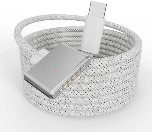USB-C to Magnetic 3 Cable Compatible with Magsafe Charging Cable for 14” 16” MacBook Pro 2024 M3 Pro & Max, MacBook Air 2022 M2, MacBook Pro 2023 M2 Pro & Max – 6.6ft Black – Enhanced Compatibility and Speed
