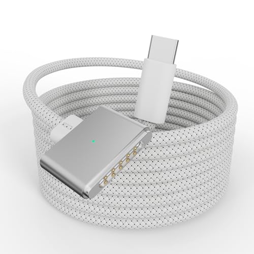 USB-C to Magnetic 3 Cable 140W, Safe Charging Cable Compatible with MacBook Pro 2021 M1 Pro & Max 14″ 16″, MacBook Air 2022 M2, Pro 2023 M2 Pro & Max 14″ 16″ – 6.6ft, Black – Enhanced Compatibility and Speed