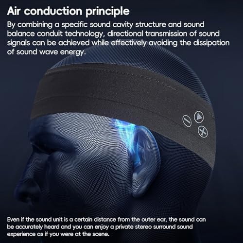 Transform Your Active Lifestyle with the Adjustable Bluetooth Sports Headband – IPX5 Waterproof Wireless Headphones for Effortless Sleep and Peak Performance, Offering Unmatched Comfort and Versatility