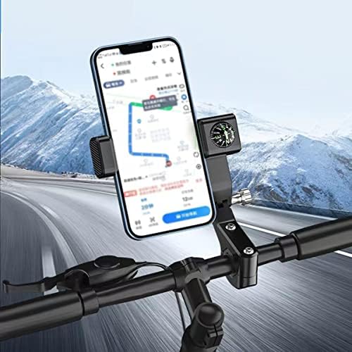 Universal Handlebar Compass Phone Holder for Bikes, Motorcycles, and Scooters – Secure Mount for 4.7″-6.8″ Smartphones, Easy Installation, Built-in Navigation Compass, Durable Weather-Resistant Design, Hands-Free Convenience for Safe Riding Universal Handlebar Compass Phone Holder for Bikes, Motorcycles, and Scooters – Secure Mount for 4.7″-6.8″ Smartphones, Easy Installation, Built-in Navigation Compass, Durable Weather-Resistant Design, Hands-Free Convenience for Safe Riding