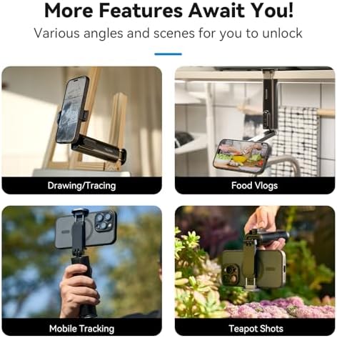 Universal Airplane Phone Holder, Handsfree Bluetooth Phone Stand with 360° Rotation, Travel Essentials Page Turner Remote for TikTok & Mobile Controller, Ideal for Flying, Home, and Office Use – Enhanced Compatibility and Speed