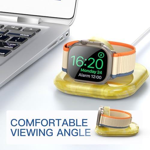 Elevate Your Apple Watch Charging Experience with Our Advanced Magnetic Dock – Ultra-Fast Charging Station for Series 2-10 and Ultra 1 2, Nightstand Mode Functionality, Compact Design for Travel, Superior Stability for Everyday Use, Effortless Power Delivery and Modern Aesthetic
