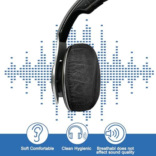 200 Disposable Headphone Earpad Covers – Hygienic Non-Woven Stretchable Accessories for On-Ear Headphones (3.54″) – Essential Sanitary Solution for Clean Listening Environments