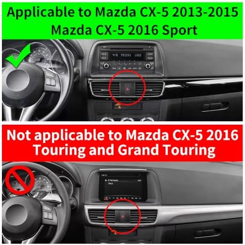 Mazda CX-5 2013-2016 Custom Fit Car Phone Holder – 360-Degree Rotation Dashboard Mount for Enhanced Navigation & Safety – Sleek Mobile Device Cradle Accessory for Ultimate Driving Convenience
