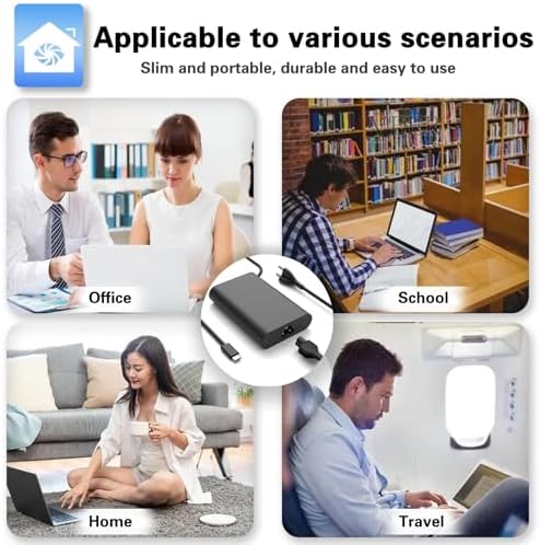 65 W USB-C Laptop Charger for Dell Latitude, XPS & Chromebook – High-Speed AC Adapter with Enhanced Compatibility and Versatile Output Options for Seamless Device Charging – Ideal Replacement Power Supply for Models 5320, 5420, 5520, 7400, 7490, and More – Includes 12-Month Warranty and 24/7 Support