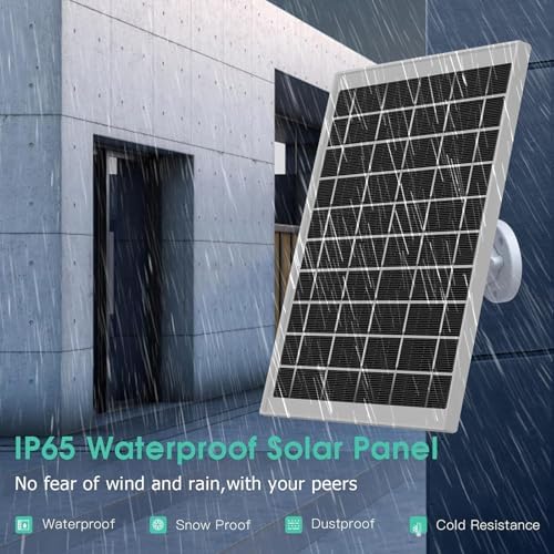 7 W Solar Panel Charger for Wyze Cameras – 3 Pack Outdoor Power Supply with Adjustable Mount, USB C & Micro USB Adapters, IP65 Weatherproof Design for Enhanced Surveillance Performance and Eco-Friendly Energy Solution