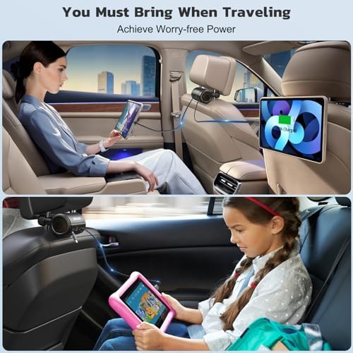 Transform Your Travel Experience with the OHLPRO 3-in-1 Retractable Backseat Charger – Fast Charging Dock for All Smartphones Including i Phone & Samsung | Ultimate Solution for Ride-Share Drivers and Passengers | Organized, Hassle-Free Charging for Uber, Lyft, and Daily Commutes | Enhance Comfort and Connectivity on the Go