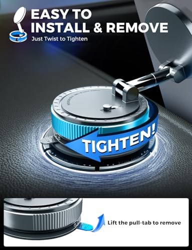 Transform Your Driving Experience with the e Samcore Magnetic Phone Holder – Premium Mag Safe-Compatible Car Mount Featuring Advanced Vacuum Suction for Secure Attachment on Windshields, Mirrors & Gym Equipment – Innovative Foldable Stand for Effortless Hands-Free Navigation and Optimal Viewing Angles