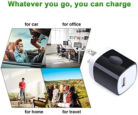Compact USB Wall Charger Adapter – 1 A Cube Charger Block for i Phone & Samsung – Fast Charging, Lightweight Design, Universal Compatibility for Home, Office, Travel – Reliable Power Solution for i Phone 16/15/14/13/12/11 Pro Max/SE/X/8/7, Samsung Galaxy S24/S23/S22/S21 FE/S20/A15 5 G/A35 & Moto Smartphones – Durable and Safe Charging Accessory