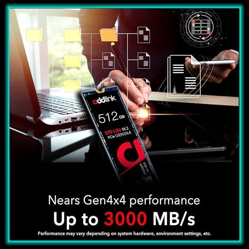Unleash Gaming Excellence with Addlink S70 Lite 1 TB SSD – Blazing 3200 MB/s Speeds, M.2 2280 PCIe 3.0 NVMe Storage for Gamers & Creators, Built-In 3 D NAND Technology for Unmatched Reliability and Performance Boost