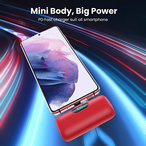 Ultra-Compact 5000 m Ah Power Bank – High-Speed USB-C Mini Portable Charger with LCD Display, Perfect for i Phone 16/15 Series & Android Devices – Lightweight Battery Pack for Travel and Daily Use, Enhanced Compatibility & Fast Charging Solutions