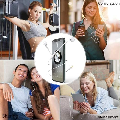 Experience Superior Sound with Snowhit MFi Certified Wired Earbuds – Dual Pack for i Phone, i Pad, i Pod, and 3.5 mm Devices – Engineered for Comfort with Built-in Mic and Intuitive Volume Control – Ideal for Music, Calls, and Video Conferencing – Crafted for Longevity and Daily Use