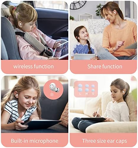 Charming Bluetooth Earbuds for Kids – Waterproof Noise-Cancelling In-Ear Headphones with Adorable Pig and Cat Designs – Comfortable Stereo Sound Perfect for Young Music Lovers and Learning – Durable, Easy-to-Clean Wireless Headset with Broad Device Compatibility – Engage Your Child’s Audio Experience with Fun and Functionality