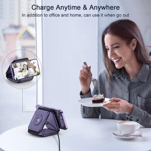 RTOPS 3-in-1 Magnetic Wireless Charging Station for i Phone, Apple Watch, and Air Pods – Compact Ga N Travel Charger with Enhanced Speed and Compatibility for i Phone 16/15/14/13/Pro/Max, Air Pods 4/3/2/Pro – All-in-One Solution for Ultimate Convenience and Efficiency