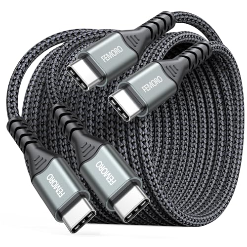 Extra Long USB C Cable 15 ft – Pack of 2, 60 W Fast Charging and High-Speed Data Transfer, Durable Nylon Braided Cord for i Phone 16/15, Samsung Galaxy S24/S23, Security Cameras, and Tablets – Perfect for Seamless Connectivity and Versatile Use
