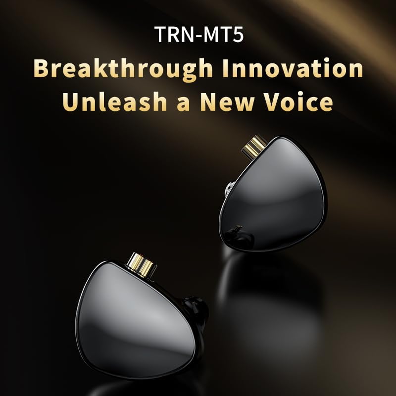 TRN MT5 Type C Wired Earbuds – Premium Noise-Isolating In-Ear Headphones with Immersive Bass & Tangle-Free Cord for Unmatched Audio Quality – Ideal for Music Enthusiasts & Professionals, Featuring Interchangeable Cable & Built-in Microphone (Sleek Black Finish)
