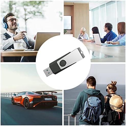 Colorful 5-Pack 64 GB USB Flash Drives by Aiibe – Versatile Data Storage Solution with Enhanced Speed and Compatibility – Stylish and Portable Thumb Drives in Black, Red, Cyan, Green, and Purple for Easy File Organization and Backup