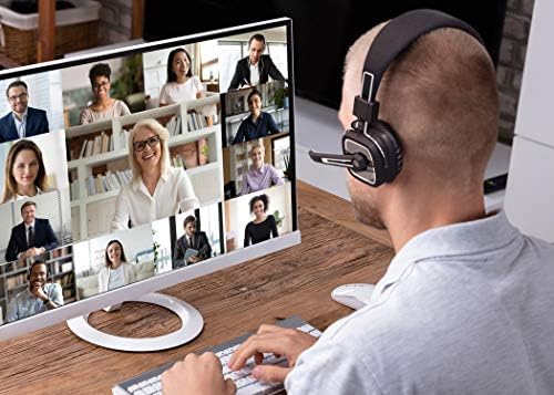 Ultimate Aluratek Bluetooth 5.0 Over-Ear Headphones with Boom Microphone – Experience Unmatched Sound Quality and Enhanced Call Clarity – Advanced Noise Cancellation for Music Lovers and Professionals – Long Battery Life for All-Day Use – Versatile Compatibility with PCs, Laptops, Mac, Tablets, and Smartphones – Your Go-To Wireless Audio Solution for Home and On-the-Go Enjoyment